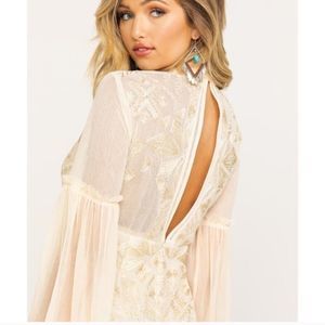 Free People Exquisite Embroidered Cleo Mini Dress